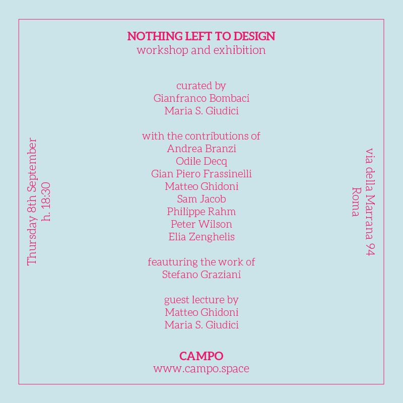 CAMPO Nothing left to design